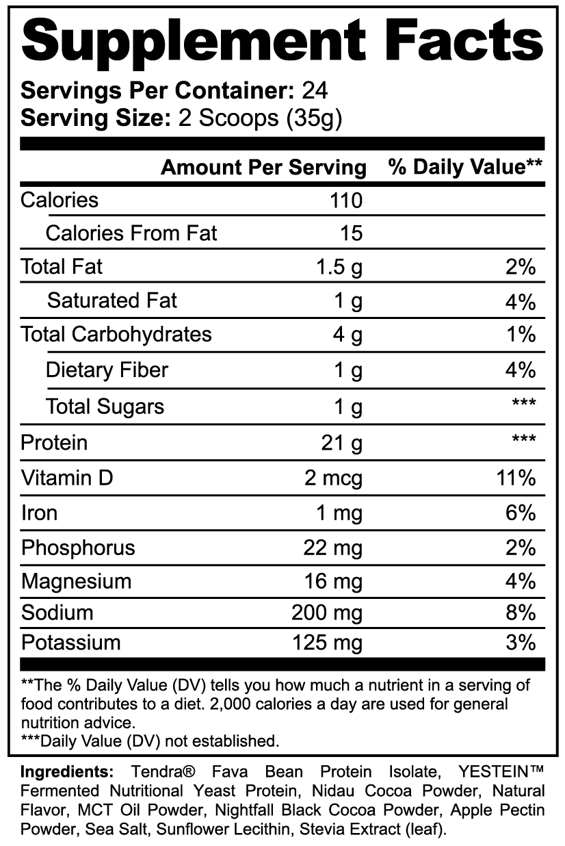 Plant Protein (Chocolate) With MCT Oil Powder